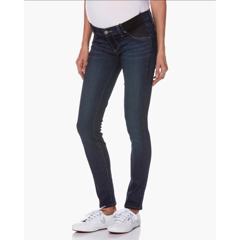 Paige Verdugo Ultra Skinny Side Panel Maternity Jeans in Nottingham Dark Size 25